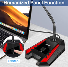 Cargar imagen en el visor de la galería, Micrófono USB de computadora para computadora, compatible con PC, laptop, Mac, micrófono de computadora profesional con soporte, grabación, transmisión, YouTube, micrófonos de podcast, chat en vivo, discord MOD YX-MKF