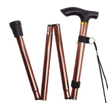 Cargar imagen en el visor de la galería, Bastón plegable aluminio de altura ajustable Bastón de senderismo ultraligero, bastones ajustables de aleación de aluminio, plegable, 4 secciones MOD CL-WS010 WS011 WS012