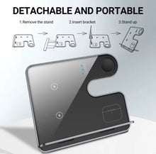 Cargar imagen en el visor de la galería, Carga inalámbrica magnética desmontable, de aluminio -3 en 1, 15W, carga rápida, Compatible con Apple Watch, Airpods, iPhone 15 14 16 MOD S1
