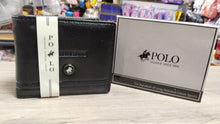 Cargar imagen en el visor de la galería, Cartera de cuero, piel para caballero, modelo polo
