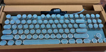 Cargar imagen en el visor de la galería, TK950 Teclado mecánico RGB RETROinalámbrico para máquina de escribir Punk, teclado ergonómico inalámbrico de modo Triple para oficina de juegos 5,0/2,4G/con cable