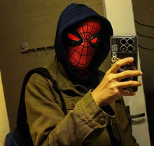 Cargar imagen en el visor de la galería, Máscara de Spider man MANUAL con sensor de arácnido los ojos se iluminan en rojo touch MOD 999D-2
