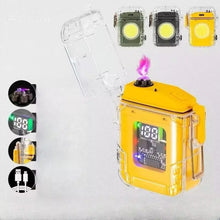 Cargar imagen en el visor de la galería, Encendedor de carga rápida USB a prueba de viento, encendedor de pantalla LED RECARGABLE Y LUZ LED MOD
