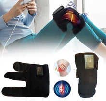 Cargar imagen en el visor de la galería, Masajeador eléctrico de rodilla con calefacción por USB, terapia de compresión caliente infrarroja, almohadilla de masaje de codo, hombro y rodilla para alivio del dolor de articulaciones MOD ZE-2188