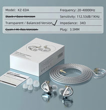 Cargar imagen en el visor de la galería, Audífonos Monitores Kz Eda Balanced Edition Color Transparente Color de la luz NA MOD TRANSPARENTE KZ