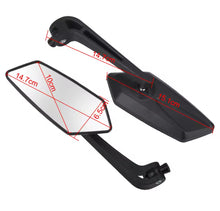 Cargar imagen en el visor de la galería, Espejo, retrovisor universal deportivo, moderno adaptador B-10mm color negro MOD RS-ESP-7003