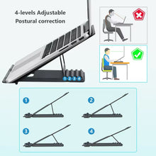 Cargar imagen en el visor de la galería, Soporte ajustable de escritorio para tableta, soporte de teléfono plegable de aluminio para iPad Pro 12,9 11 Air Mini Monitor de dibujo, nuevo MOD T8