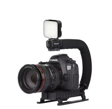 Cargar imagen en el visor de la galería, Kit estabilizador de soporte de Vlog de mano Universal para fotografía y Video, luz LED, micrófono, obturador remoto, cámara de teléfono, grabación de Video AY-49U MOD BBG-60368