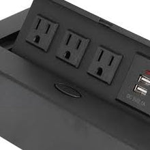 Cargar imagen en el visor de la galería, Enchufe Escritorio Embebido Placa Multi Contactos 3 Y 2 Usb MOD 2024135933