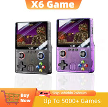 Cargar imagen en el visor de la galería, NUEVA Consola de juegos portátil con pantalla IPS de 3,5 pulgadas, Joystick Dual, más de 10000 juegos, dispositivos Retro MOD X6