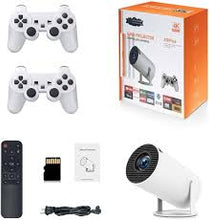 Cargar imagen en el visor de la galería, Proyector 4k Con Consola De Juegos más 5000 juegos y dos controles Inalámbrico 64g Hdmi y app TV 2.4g MOD X10