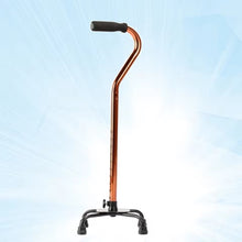 Cargar imagen en el visor de la galería, Bastón retráctil ajustable de puño alemán de 4 apoyos curvo bronce MOD CL-WC014 WC015