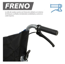 Cargar imagen en el visor de la galería, Silla De Ruedas Plegable Para Traslado C/freno En Agarradera MOD G3