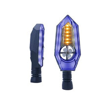 Cargar imagen en el visor de la galería, Direccional Led Secuencial Tipo Zafiro Universal Para Motocicleta MOD RS-DIR-0054Y-BLUE