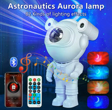 Cargar imagen en el visor de la galería, Proyector de luz LED de estrella de astronauta con Bluetooth, luz nocturna de ambiente para dormitorio, Aurora, Luna, nebulosa, galaxia, iluminación para niños MOD ZE-1642