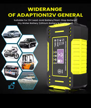 Cargar imagen en el visor de la galería, Arrancador y cargador de batería de coche inteligente unidad de carga de batería de coche y motocicleta batería de plomo-ácido de 6 a 12VMOD Q-DP9921
