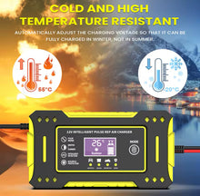 Cargar imagen en el visor de la galería, Arrancador y cargador de batería de coche inteligente unidad de carga de batería de coche y motocicleta batería de plomo-ácido de 6 a 12VMOD Q-DP9921