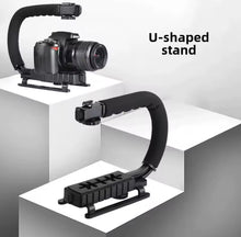 Cargar imagen en el visor de la galería, Kit estabilizador de soporte de Vlog de mano Universal para fotografía y Video, luz LED, micrófono, obturador remoto, cámara de teléfono, grabación de Video AY-49U MOD BBG-60368