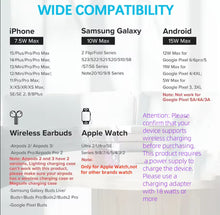 Cargar imagen en el visor de la galería, Cargador inalámbrico rápido LED de 30W, estación de carga plegable 3 en 1 para iPhone 16, 15, 14, 13, 12, 11, Apple Watch 9, 8, 7, 6, 5, Airpods Pro/3 MOD CHARGER 3