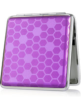 Cargar imagen en el visor de la galería, Cigarrera Caja de metal negro plateado plateado plateado amarillo rosa cigarrillo acero inoxidable para 20 cigarrillos con banda de goma, una caja de cigarrillo elegante tornasol