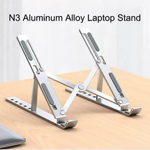 Cargar imagen en el visor de la galería, Soporte ajustable de aleación de aluminio para ordenador portátil, soporte Universal de elevación y refrigeración para tableta y Notebook MOD ZJ-6