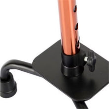 Cargar imagen en el visor de la galería, Bastón retráctil ajustable de puño alemán de 4 apoyos curvo bronce MOD CL-WC014 WC015