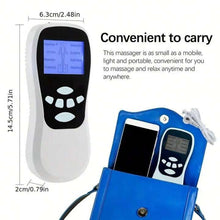 Cargar imagen en el visor de la galería, Estimulador muscular eléctrico EMS recargable por USB, máquina de fisioterapia Tens, electroestimulador de pulso, almohadillas masajeadoras corporales ZE-1820