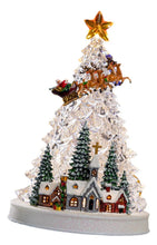 Cargar imagen en el visor de la galería, Villa navideña con árbol de Navidad y luces y sonido MOD WDL-24080A