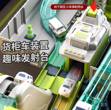 Cargar imagen en el visor de la galería, Camión Contenedor Grande Para Niños Con Pista De Transformación De Rompecabezas, Juguete Para Vehículo De Pista Espacial De Camión Grande Con Grúa De Vehículo De Ingeniería SPACE JD605D