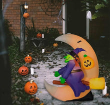Cargar imagen en el visor de la galería, Inflable De Halloween Bruja Con Luz Led Decorativo Exterior MOD 345