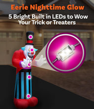 Cargar imagen en el visor de la galería, Figura inflable de payaso, Halloween con luces 2.40 cm MOD96923