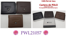 Cargar imagen en el visor de la galería, Cartera de cuero, piel para caballero, modelo polo