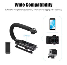 Cargar imagen en el visor de la galería, Kit estabilizador de soporte de Vlog de mano Universal para fotografía y Video, luz LED, micrófono, obturador remoto, cámara de teléfono, grabación de Video AY-49U MOD BBG-60368
