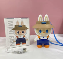 Cargar imagen en el visor de la galería, The Monsters Labubu-ventilador colgante de cuello para niños, miniventilador pequeño portátil sin aspas con carga Usb, de poco ruido, para verano MOD 888