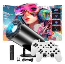 Cargar imagen en el visor de la galería, Proyector 4k Con Consola De Juegos más 5000 juegos y dos controles Inalámbrico 64g Hdmi y app TV 2.4g MOD X10