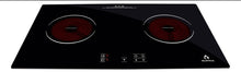 Cargar imagen en el visor de la galería, Parrilla eléctrica de vitrocerámica para empotrar, marca Supra, modelo Vitro Rosso-H, con dos quemadores VITRORROSSO H2Q