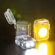 Cargar imagen en el visor de la galería, Encendedor de carga rápida USB a prueba de viento, encendedor de pantalla LED RECARGABLE Y LUZ LED MOD
