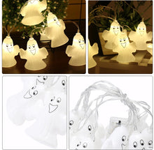 Cargar imagen en el visor de la galería, Guirnalda de luces LED con forma de calabaza para Halloween, accesorios de decoración, farol de fantasma luces de vestir (batería de 3 metros, luces con función de flash) MOD ACC2364C
