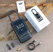 Cargar imagen en el visor de la galería, Compresor de aire eléctrico portátil para bicicleta y motocicleta, bomba inflable de neumáticos inalámbrica, USB tipo C, batería de 4000mAh, 150psi MOD 5626