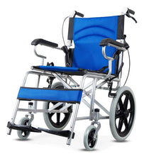 Cargar imagen en el visor de la galería, Silla De Ruedas Plegable Para Traslado C/freno En Agarradera MOD G3