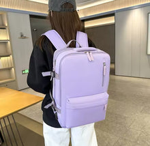 Cargar imagen en el visor de la galería, Mochila premium de alta capacidad para viajes Mochila para ordenador portátil de viaje Extensible con múltiples bolsillos de gran capacidad, bolsa de equipaje aprobada por aerolínea impermeable, funcional y amigable con TSA MOD 8868