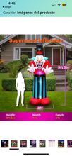 Cargar imagen en el visor de la galería, Figura inflable de payaso, Halloween con luces 2.40 cm MOD96923