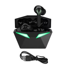 Cargar imagen en el visor de la galería, Auriculares inalámbricos con Bluetooth 5,1, audífonos TWS para juegos con latencia cero y diseño intrauditivo, Auriculares deportivos duales estéreo con micrófono MOD ZE-2136