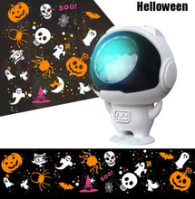 Cargar imagen en el visor de la galería, Lámpara de proyector de astronauta, lámpara de noche de ondulación de agua, proyector enchufable USB para Helloween, decoración navideña, regalos para niños y amigos