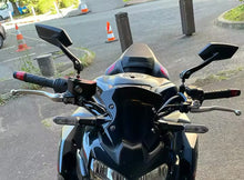 Cargar imagen en el visor de la galería, Espejo, retrovisor universal deportivo, moderno adaptador B-10mm color negro MOD RS-ESP-7003