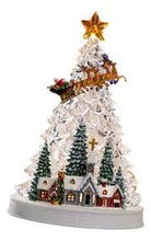 Cargar imagen en el visor de la galería, Villa navideña con árbol de Navidad y luces y sonido MOD WDL-24080A