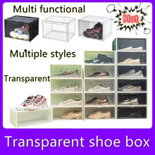 Cargar imagen en el visor de la galería, Caja de almacenamiento de zapatos, armario de zapatos deportivo antioxidante, transparente, exhibición de pared MOD X1