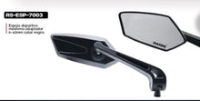 Cargar imagen en el visor de la galería, Espejo, retrovisor universal deportivo, moderno adaptador B-10mm color negro MOD RS-ESP-7003