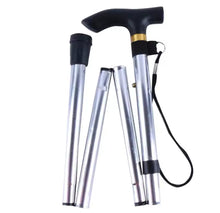 Cargar imagen en el visor de la galería, Bastón plegable aluminio de altura ajustable Bastón de senderismo ultraligero, bastones ajustables de aleación de aluminio, plegable, 4 secciones MOD CL-WS010 WS011 WS012