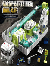 Cargar imagen en el visor de la galería, Camión Contenedor Grande Para Niños Con Pista De Transformación De Rompecabezas, Juguete Para Vehículo De Pista Espacial De Camión Grande Con Grúa De Vehículo De Ingeniería SPACE JD605D